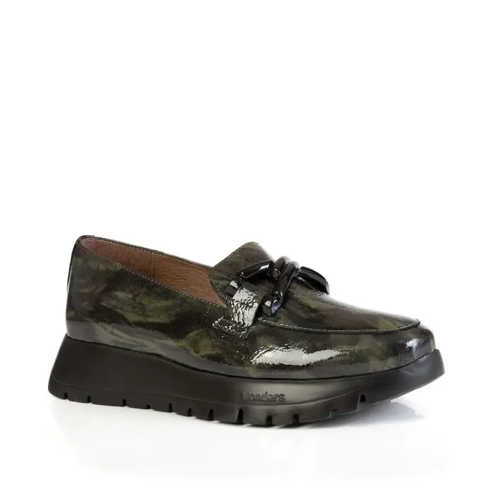 Лоферы женские Wonders 186238 зеленый