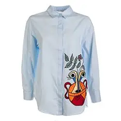 Рубашка женская Gomlex 169561 голубой