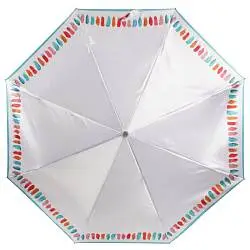 Зонт жен облегченный автомат 3 сложения Fabretti 167608 голубой