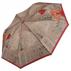 Зонт жен облегченный автомат 3 сложения Fabretti 167604 красный